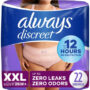 Always Discreet Pull-Up Underwear for Women – Maximum Absorbency Incontinence Underwear with Odor Control, LeakGuard Barriers & Discreet Fit, S/M to XXL