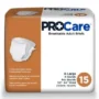 Procare Adult Briefs – Medium (32"–44"), Tab Closure, Heavy Absorbency – Pack of 16